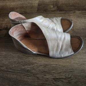 Free People Tan Mont Blanc Asymmetrical Sandal